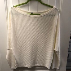White one shoulder sweater
